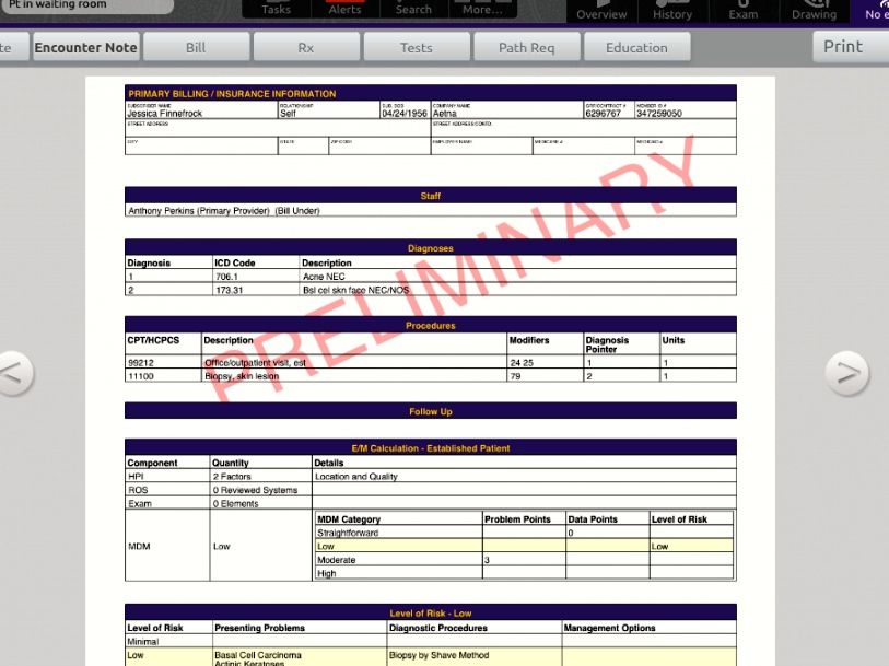 Superbill Template For Optometry