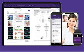 Images of our ophthalmology software on different devices.