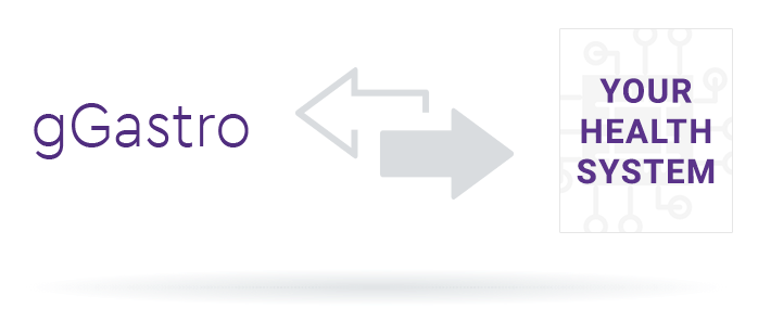 gGastro logo with arrow working in your health system